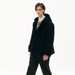 PARTIMENTO _ Oversize Melton Convoy Duffle Coat (Black)